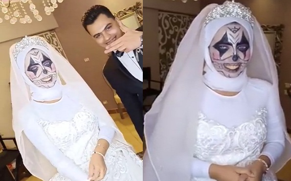 شاهد بالصور الفيديو “العروسة الهلاك” تصرف غريب من كوافيرة مع عروسة مصرية يوم فرحها والعريس يهرب بعد رؤيتها و6 مليون مشاهدة خلال أيام