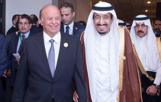 الرئيس هادي يهنئ الملك سلمان بمناسبة الذكرى الـ 91 لليوم الوطني للمملكة 